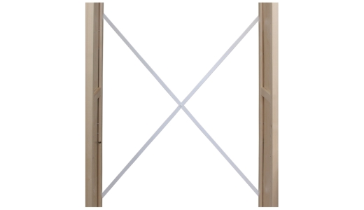 Diagonalkreuz 134 cm weiß