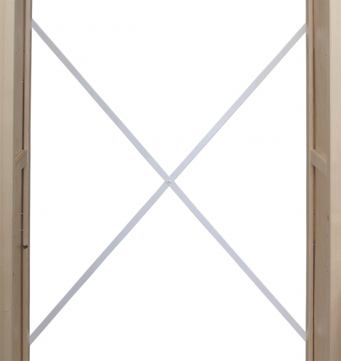 Diagonalkreuz 68 cm weiß