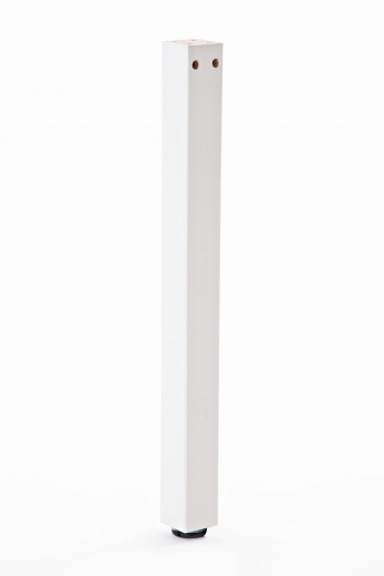 Tischfuß Kiefer höhenverstellbar 68 - 75 cm weiß lasiert