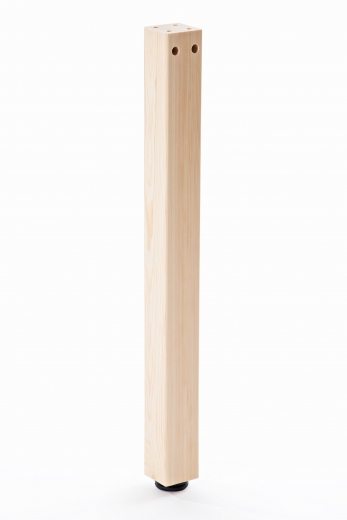 Tischfuß Kiefer höhenverstellbar 68 - 75 cm natur lackiert