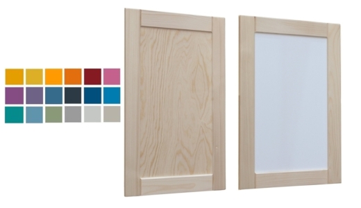Rahmentür 40 x 180 cm Sperrholz oder weiße Hartfaserfüllung in RAL-Farbe lackiert