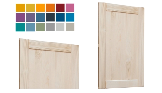 Tür Breite 40 x 60 cm glatte Massivholzfüllung - RAL-Farbe lackiert