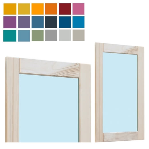 Tür 40 x 140 mit Klarglas-Füllung RAL-Farben Lackiert