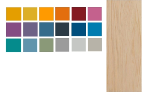 Seitenverkleidung Kiefer-Sperrholz für Ständer 288 x 15 cm, RAL-Farbe